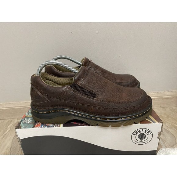 Dr. Martens Orson Pebbled Leather Slip On Loafer Brown Shoes Men's 7M 11198 - Picture 2 of 9